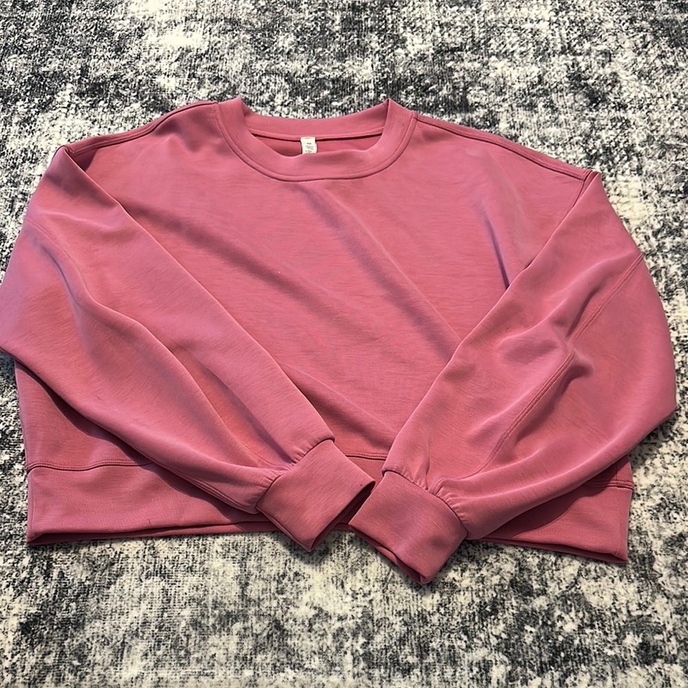 Women's Pink Crew Neck Sweatshirt